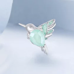 Koraliki z kolibrami w stylu PANDORA - BSC981