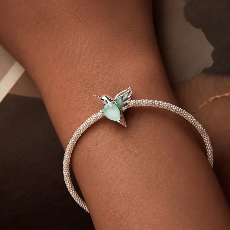 (zdjęcie do) Koraliki z kolibrami w stylu PANDORA - BSC981 - Wyświetl 7