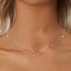 Mały łańcuszek na obojczyk w kształcie motylka PANDORA - BSN376