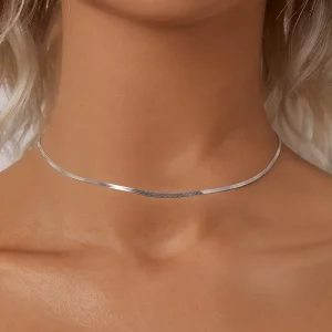 Naszyjnik podstawowy w stylu PANDORA z łańcuszkiem z kości węża - BSA008