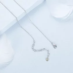 Naszyjnik z zamkiem w kształcie serca w stylu PANDORA - BSN377