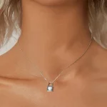 Naszyjnik z zamkiem w kształcie serca w stylu PANDORA - BSN377