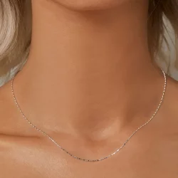 Podstawowy łańcuszek z drobnym brokatem w stylu PANDORA - BSA006