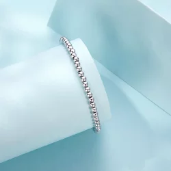 Podstawowy łańcuszek ze srebrnymi koralikami w stylu PANDORA - SCB267
