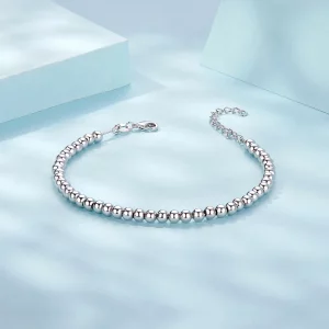 Podstawowy łańcuszek ze srebrnymi koralikami w stylu PANDORA - SCB267