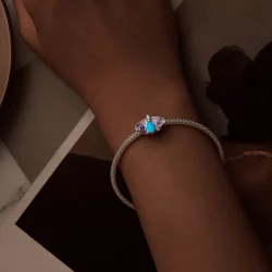 Świecące koraliki w kształcie motyla w stylu PANDORA - SCC2732
