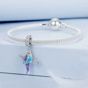Wisiorek Kingfisher w stylu PANDORA - BSC985