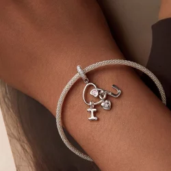 Wisiorek w stylu walentynkowym z literą miłosną w stylu PANDORA - BSC972