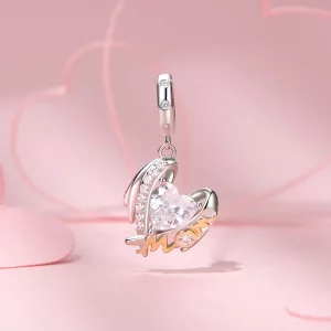 Wisiorek ze skrzydłami miłości w stylu PANDORA na Dzień Matki - BSC1001