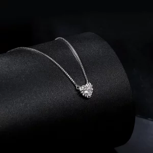 Wykwintny naszyjnik z Moissanite w kształcie serca w kształcie serca PANDORA (jeden certyfikat) - MSN032