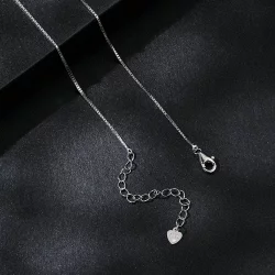 Wykwintny naszyjnik z Moissanite w kształcie serca w kształcie serca PANDORA (jeden certyfikat) - MSN032