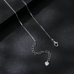 Wykwintny naszyjnik z Moissanite w kształcie serca w kształcie serca PANDORA (jeden certyfikat) - MSN032