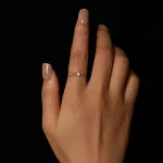 Wykwintny pierścień z koralików w stylu PANDORA Moissanite (jeden certyfikat) - MSR046