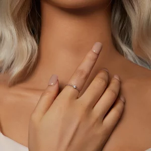 Wykwintny pierścień z koralików w stylu PANDORA Moissanite (jeden certyfikat) - MSR046
