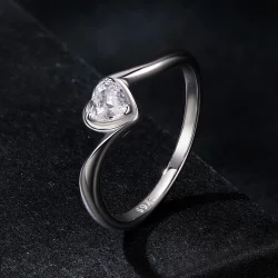 Wykwintny pierścionek Moissanite w stylu PANDORA (jeden certyfikat) - MSR047