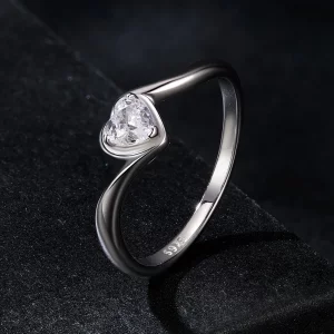 Wykwintny pierścionek Moissanite w stylu PANDORA (jeden certyfikat) - MSR047