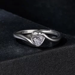 Wykwintny pierścionek Moissanite w stylu PANDORA (jeden certyfikat) - MSR047