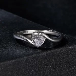 Wykwintny pierścionek Moissanite w stylu PANDORA (jeden certyfikat) - MSR047