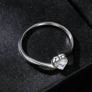 Wykwintny pierścionek Moissanite w stylu PANDORA (jeden certyfikat) - MSR047