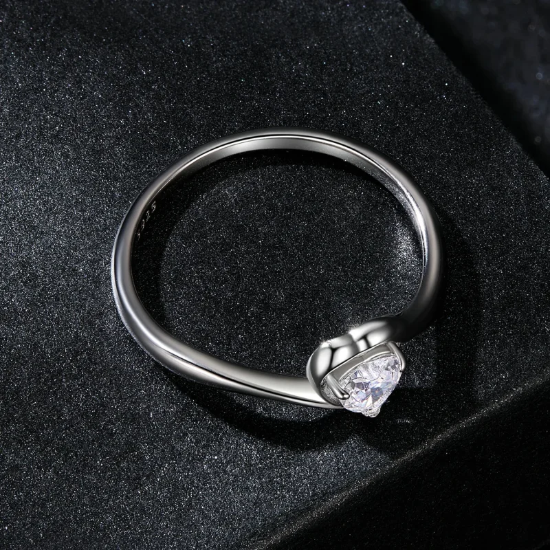 (zdjęcie do) Wykwintny pierścionek Moissanite w stylu PANDORA (jeden certyfikat) - MSR047 - Wyświetl 4