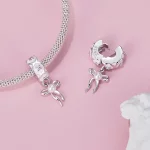 Zawieszka z klamrą w kształcie kokardy baletowej w stylu PANDORA - SCC2763