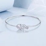Bransoletka blokująca w kształcie serca w stylu PANDORA - BSB170