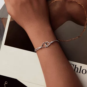 Bransoletka z splatającymi się sercami w stylu PANDORA - SCB274