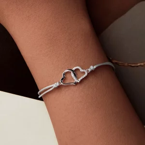 Bransoletka z splatającymi się sercami w stylu PANDORA - SCB274