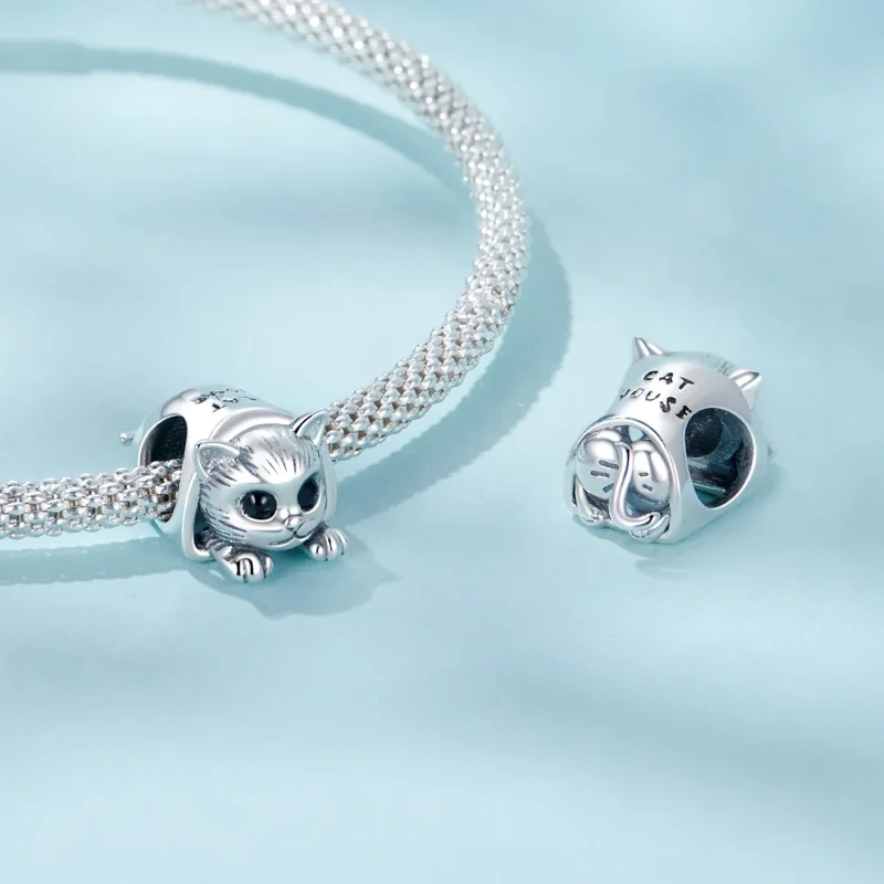 (zdjęcie do) Charms Przytulny domek dla kota w stylu PANDORA - SCC2797 - Wyświetl 4