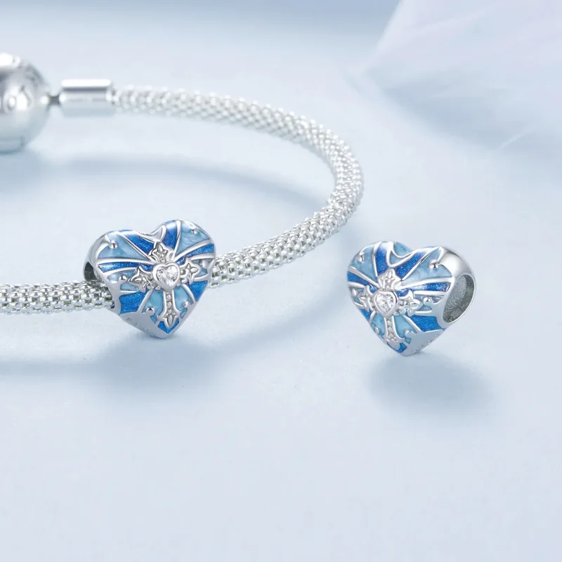 (zdjęcie do) Charms w kształcie krzyża w stylu PANDORA - BSC1024 - Wyświetl 4