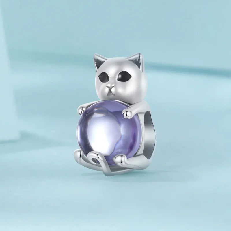 (zdjęcie do) Charms z kamieniem przynoszącym szczęście w stylu PANDORA - SCC2796 - Wyświetl 2