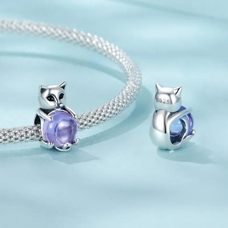 (zdjęcie do) Charms z kamieniem przynoszącym szczęście w stylu PANDORA - SCC2796 - Wyświetl 4