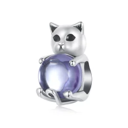 Charms z kamieniem przynoszącym szczęście w stylu PANDORA - SCC2796