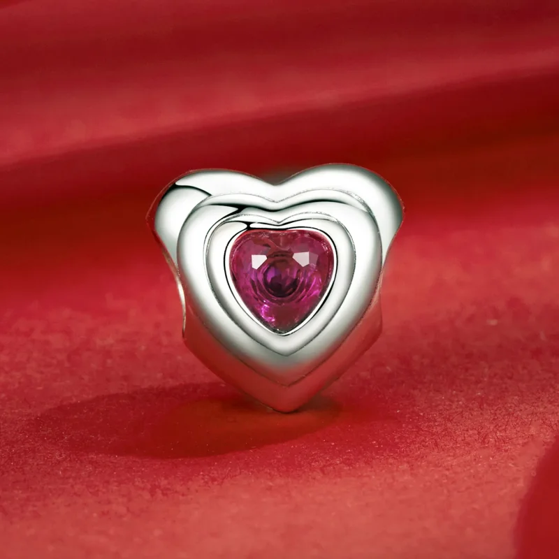 (zdjęcie do) Klasyczny wisiorek Aureola w stylu PANDORA Love Heart - SCC2776 - Wyświetl 2