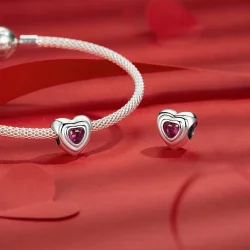 Klasyczny wisiorek Aureola w stylu PANDORA Love Heart - SCC2776