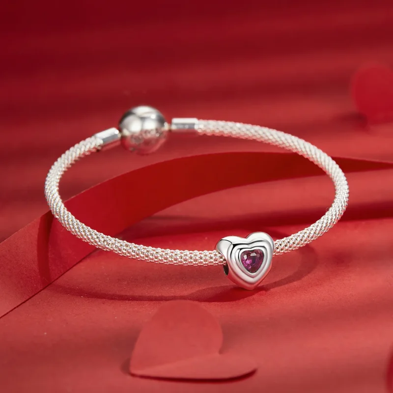 (zdjęcie do) Klasyczny wisiorek Aureola w stylu PANDORA Love Heart - SCC2776 - Wyświetl 5