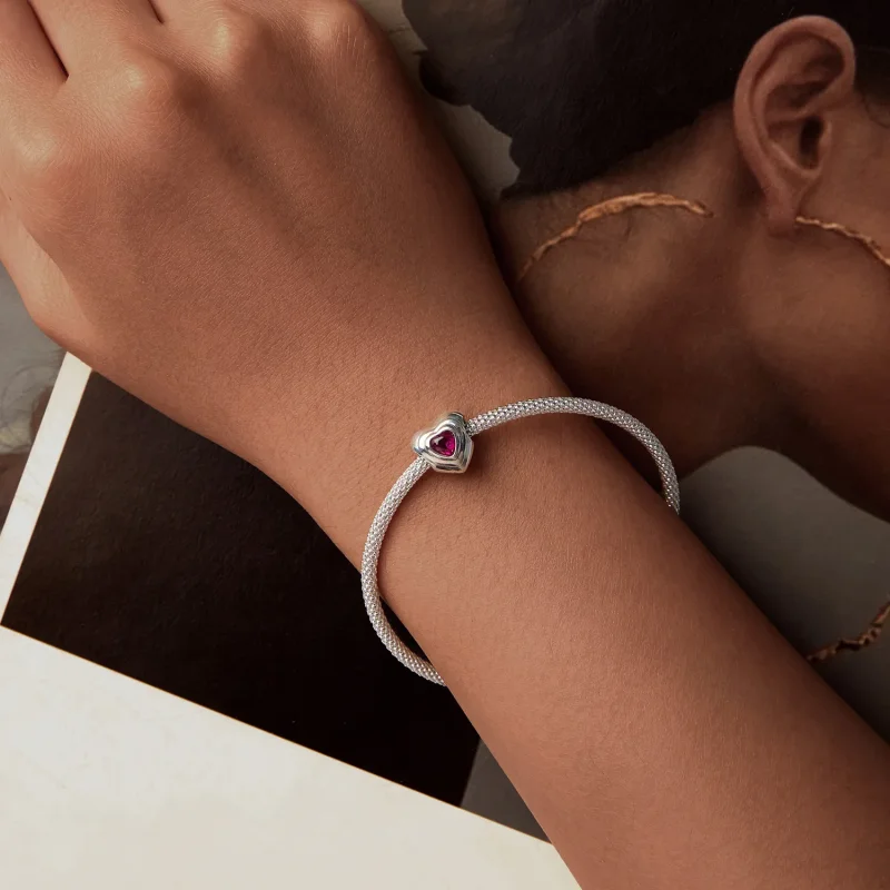 (zdjęcie do) Klasyczny wisiorek Aureola w stylu PANDORA Love Heart - SCC2776 - Wyświetl 6