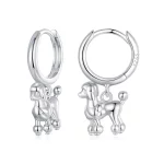 Klipsy do uszu pudla w stylu PANDORA - SCE1758