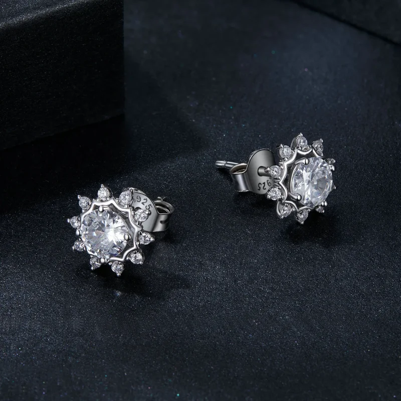 (zdjęcie do) Kolczyki Moissanite 0,5 ct PANDORA Style Brilliant Beauty (dwa certyfikaty) - MS - Wyświetl 3