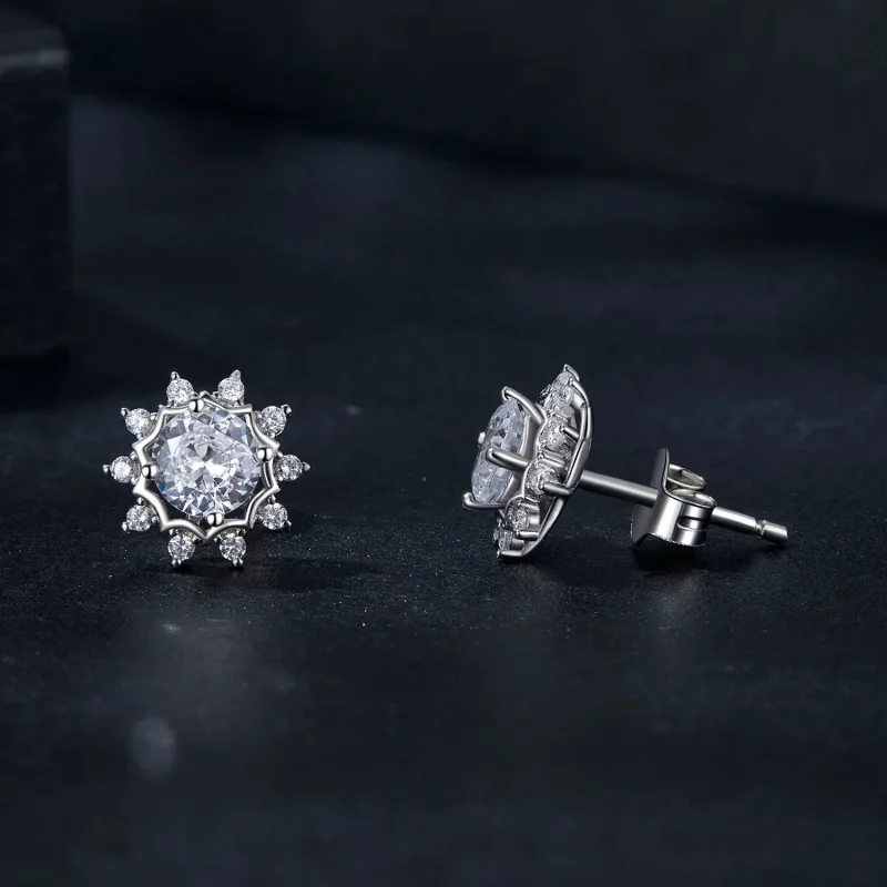 (zdjęcie do) Kolczyki Moissanite 0,5 ct PANDORA Style Brilliant Beauty (dwa certyfikaty) - MS - Wyświetl 4