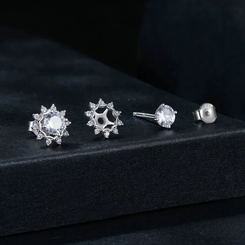 (zdjęcie do) Kolczyki Moissanite 0,5 ct PANDORA Style Brilliant Beauty (dwa certyfikaty) - MS - Wyświetl 8