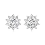 Kolczyki Moissanite 0,5 ct PANDORA Style Brilliant Beauty (dwa certyfikaty) - MSE048