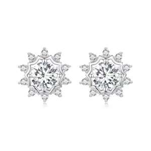 Kolczyki Moissanite 0,5 ct PANDORA Style Brilliant Beauty (dwa certyfikaty) - MSE048