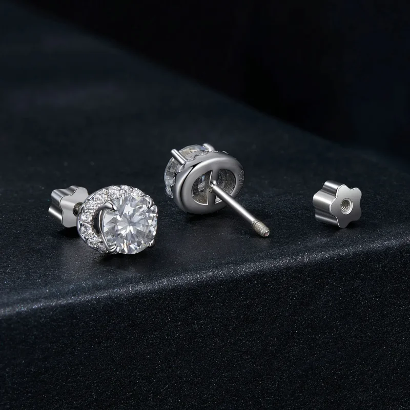 (zdjęcie do) Kolczyki PANDORA Style Starry Moissanite 0,5 ct (dwa certyfikaty) - MSE054 - Wyświetl 2