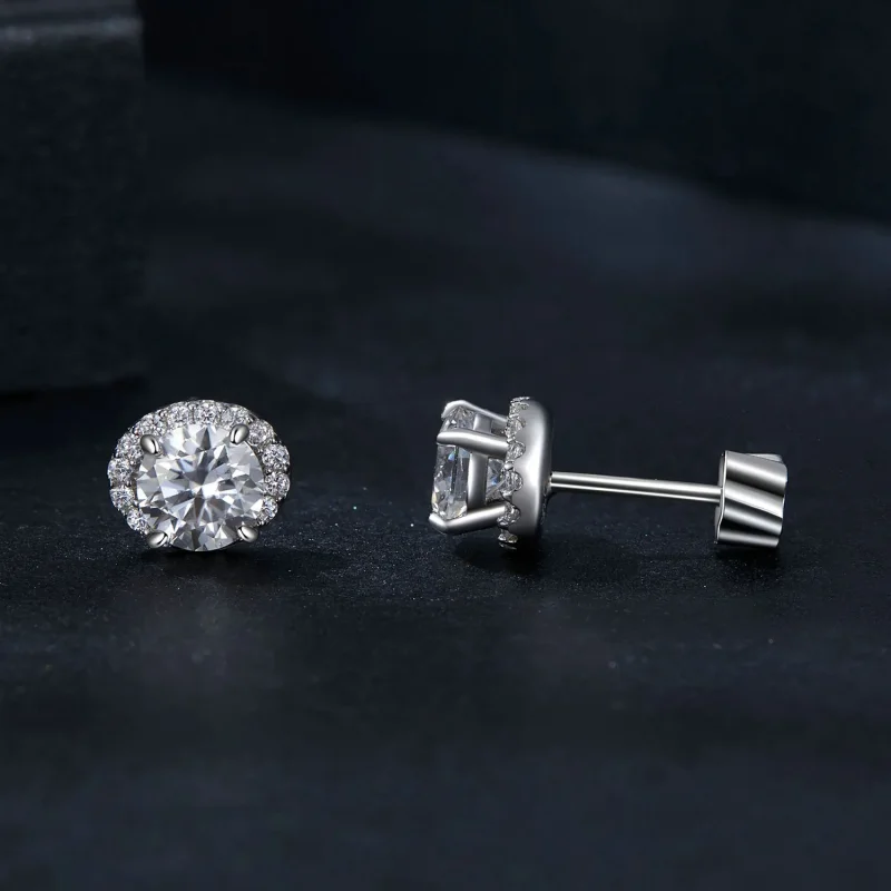 (zdjęcie do) Kolczyki PANDORA Style Starry Moissanite 0,5 ct (dwa certyfikaty) - MSE054 - Wyświetl 4
