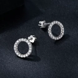 Kolczyki PANDORA Style Starry Night Moissanite 0,013 ct (dwa certyfikaty) - MSE055