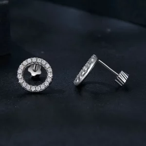 Kolczyki PANDORA Style Starry Night Moissanite 0,013 ct (dwa certyfikaty) - MSE055