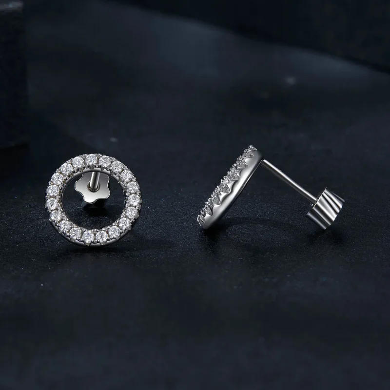 (zdjęcie do) Kolczyki PANDORA Style Starry Night Moissanite 0,013 ct (dwa certyfikaty) - MSE0 - Wyświetl 4