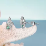 Kolczyki typu muszla w stylu PANDORA - BSE1010