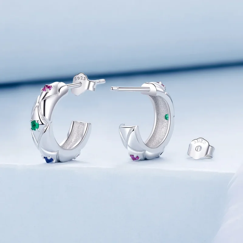 (zdjęcie do) Kolczyki w kształcie diamentów w stylu vintage PANDORA - BSE1032 - Wyświetl 2